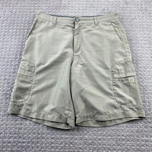 Gotcha Sports Shorts Men 36 Brown Chino Short Pants Activewear Polyester Casual